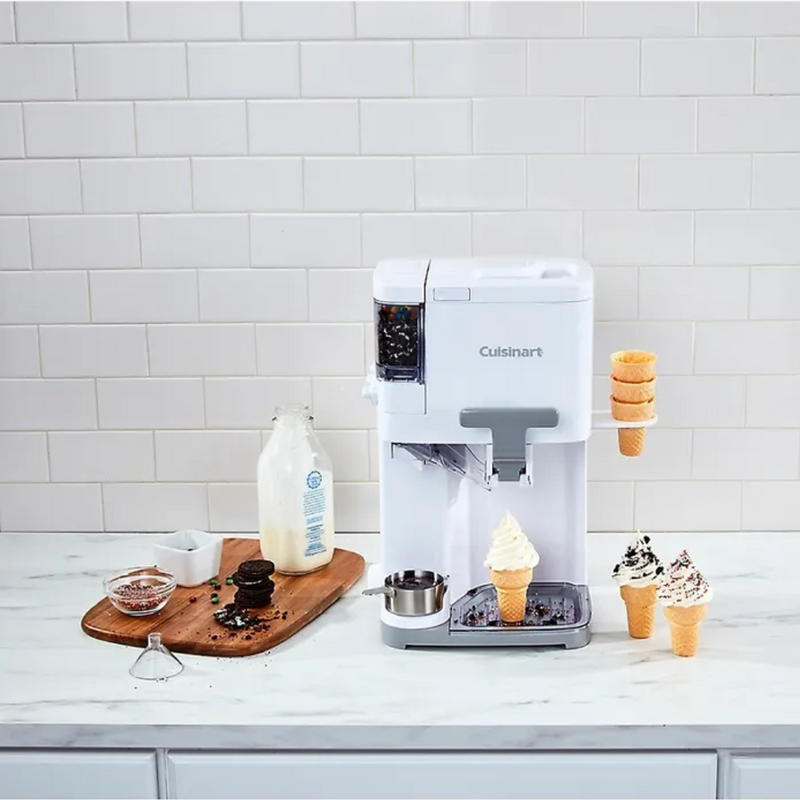 Máquina de Sorvete e Gelato Cuisinart 2,5L Cremoso Fácil e Pronto em 20 Minutos (Rende 10 porções) + LIVRO DE RECEITAS | ENVIO NACIONAL