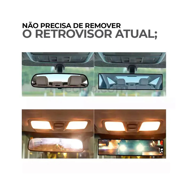 RetroMax® - Espelho Retrovisor Panorâmico Universal (+ Mini Rastreador GPS de Brinde)