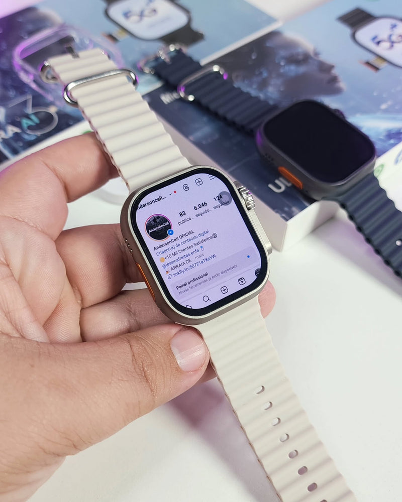 SMARTWATCH ULTRA 3 AI - Aprova d'água - NFC - 5G